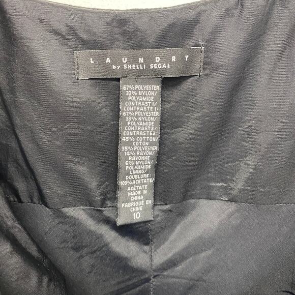 Laundry Shelli Segal Womens Size 10 Metallic Box Pleat Babydoll Dress - Picture 5 of 6